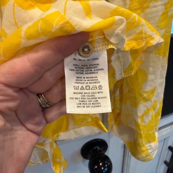 Mauve Yellow and White Long Sleeve Ruched Blouse - Picture 6 of 8